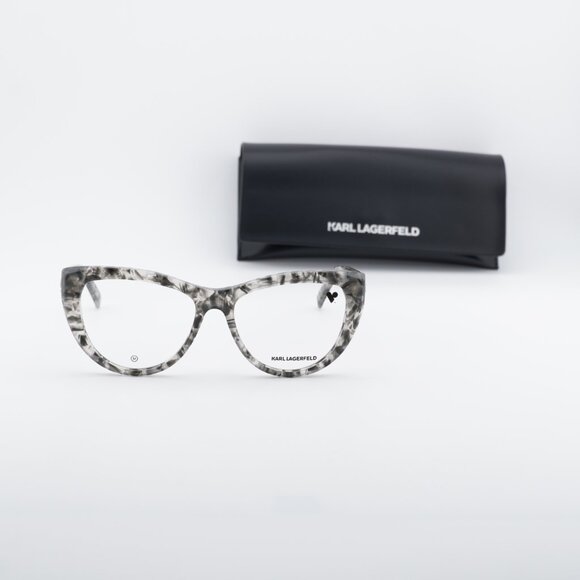 Karl Lagerfeld KL6133 062 Cat Eye 54mm Eyeglasses - Textured Grey main image 11